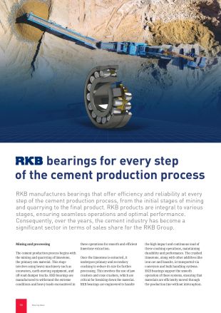 RKB bearings for every step of the cement production process